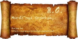 Murányi Orsolya névjegykártya