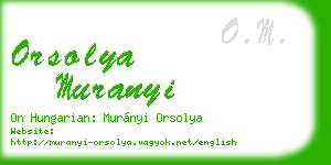 orsolya muranyi business card